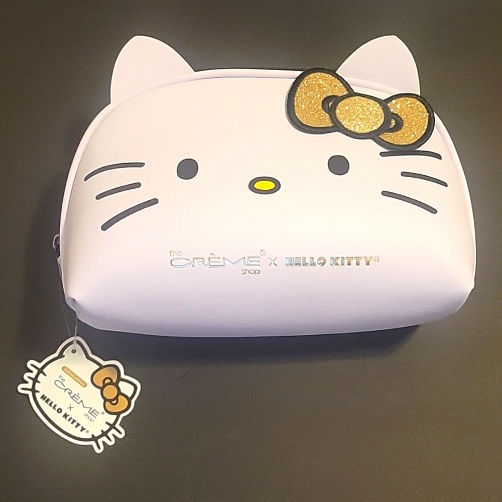Hello Kitty x The Creme Shop Golden Icon Makeup Bag Limited Edition